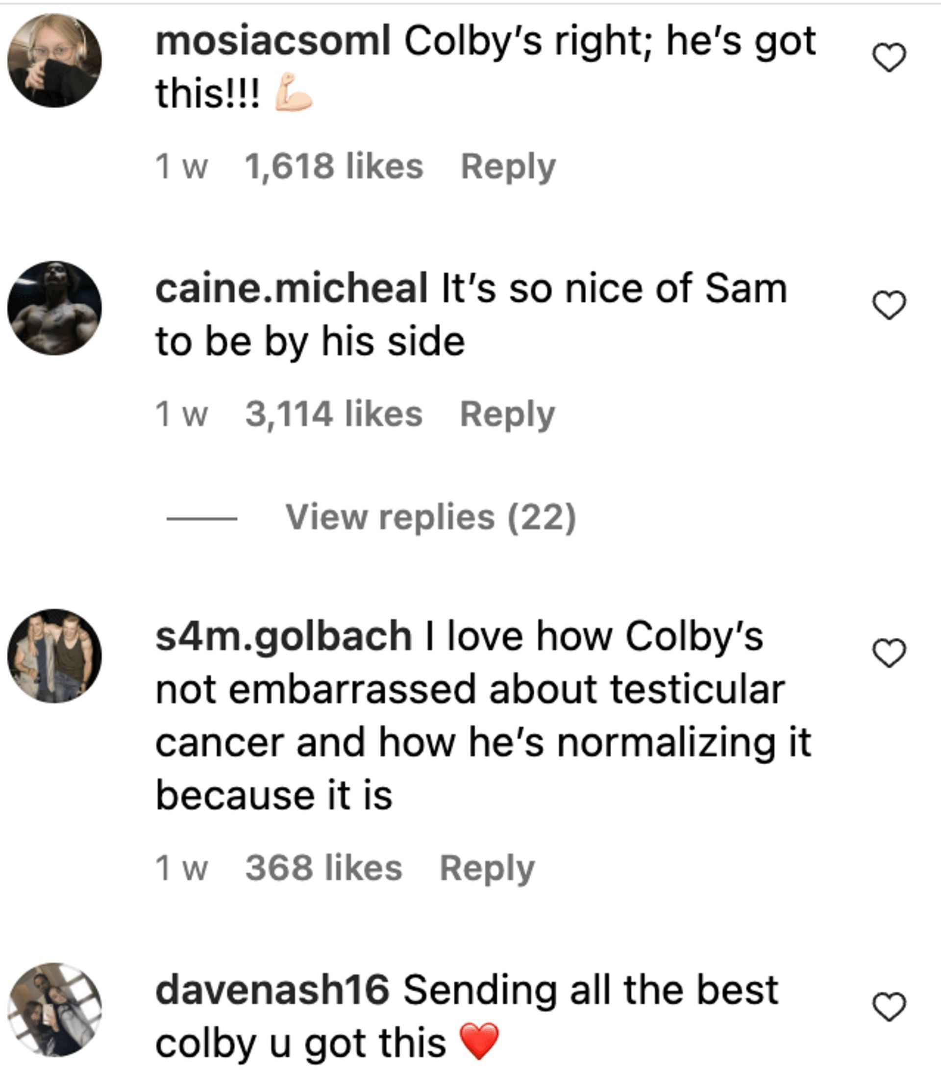 Social media users shower support as Colby Brock shares health update after cancer diagnosis. (Image via Instagram)